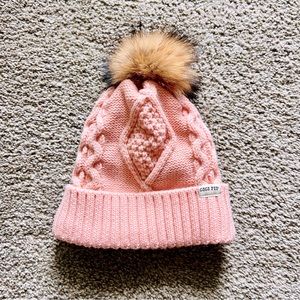 *NWOT* Gigi Pip Pom Beanie in Pink